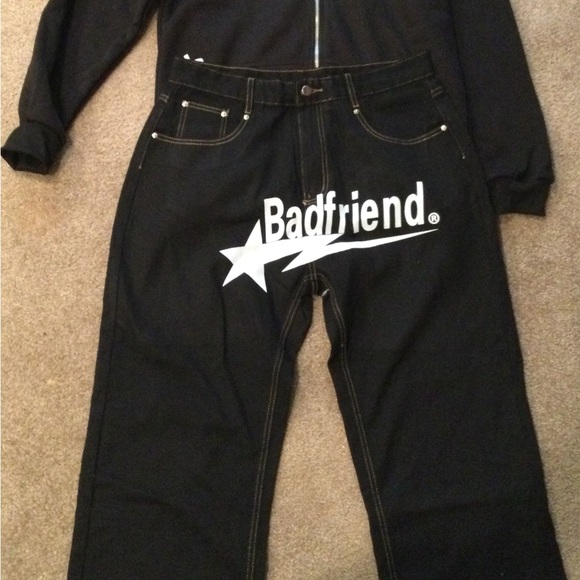 Bad Friend Jeans and Hoodie size Large - Picture 2 of 3
